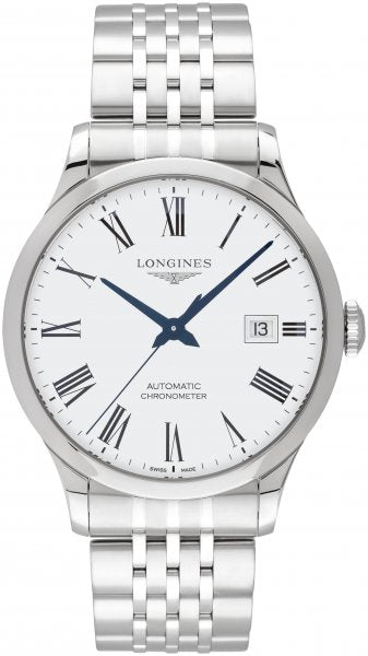  Shop Authentic Longines Record Automatic Stainless Steel 40mm Watch for Men - L2.821.4.11.6 - Luxxuri