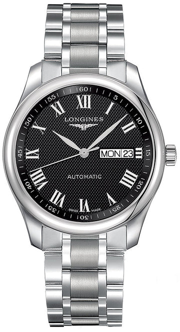  Shop Authentic Longines Master Collection Automatic Day Date Black Dial Silver Steel Strap Watch for Men - L2.755.4.51.6 - Luxxuri