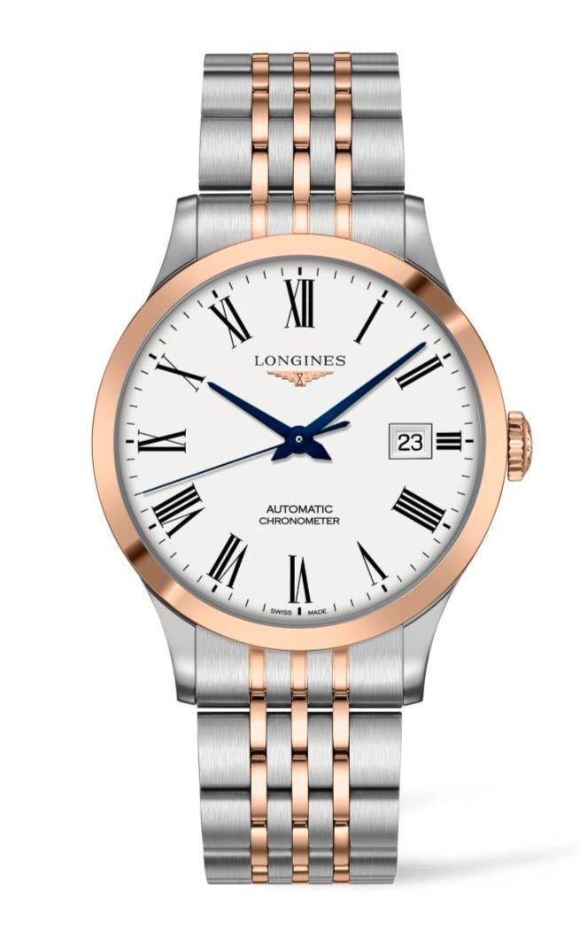  Shop Authentic Longines Record Automatic 18K Pink Gold Watch for Men - L2.821.5.11.7 - Luxxuri