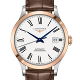  Shop Authentic Longines Record Automatic Stainless Steel 18K Gold Watch for Men - L2.821.5.11.2 - Luxxuri