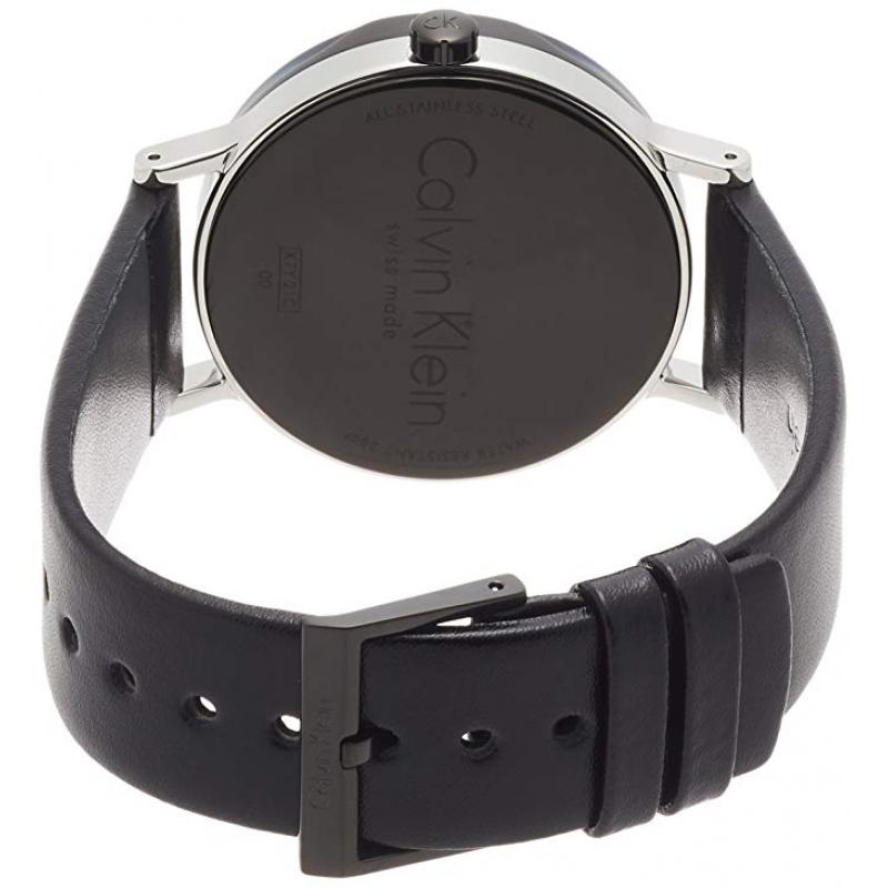  Shop Authentic Calvin Klein Boost White Black Dial Black Leather Strap Watch for Men - K7Y21CCX - Luxxuri