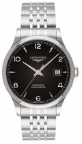  Shop Authentic Longines Record Black Dial Automatic Stainless Steel 40mm Watch for Men - L2.821.4.56.6 - Luxxuri