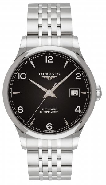  Shop Authentic Longines Record Black Dial Automatic Stainless Steel 40mm Watch for Men - L2.821.4.56.6 - Luxxuri