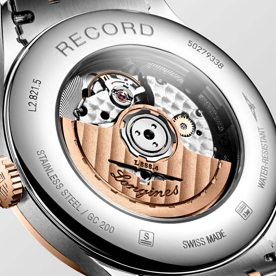  Shop Authentic Longines Record Black Dial Black Leather Strap Watch for Men - L2.821.5.57.2 - Luxxuri