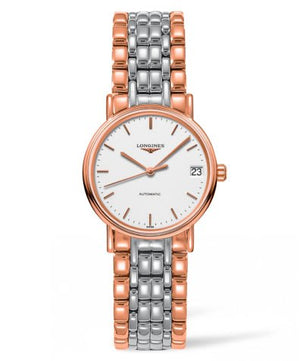  Shop Authentic Longines Presence 38.5mm Automatic White Dial Two Tone Steel Strap Watch for Men - L4.921.1.12.7 - Luxxuri