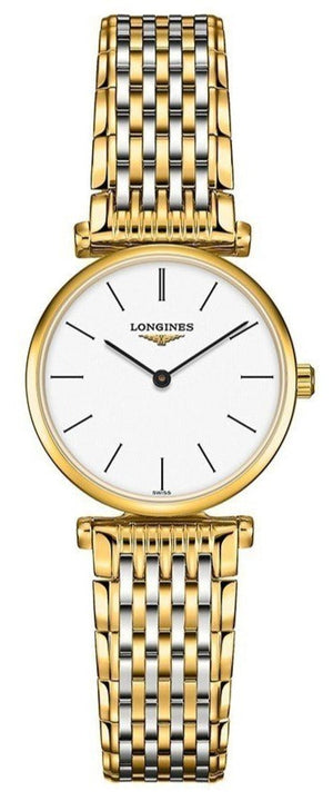  Shop Authentic Longines La Grande Classique White Dial Two Tone Mesh Bracelet Watch for Women - L4.209.2.12.7 - Luxxuri