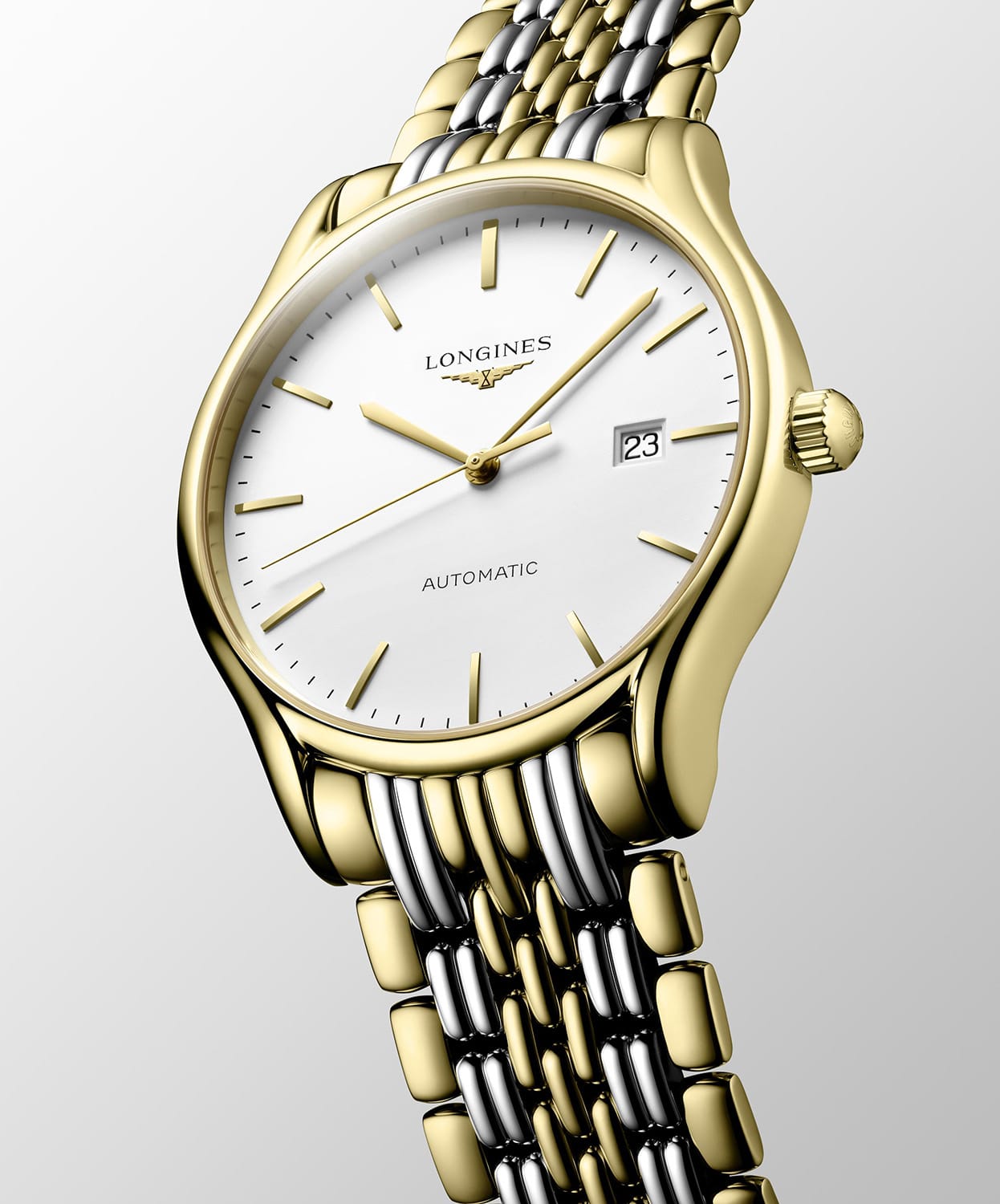  Shop Authentic Longines Lyre Quartz White Dial Gold Stainless Steel Watch for Women - L4.859.2.12.7 - Luxxuri