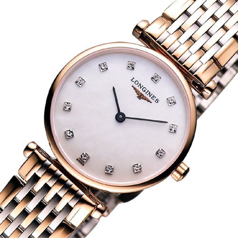 Longines La Grande Classique De Longines Diamonds Mother of Pearl Dial Two Tone Mesh Bracelet  Watch for Women - L4.209.1.97.7