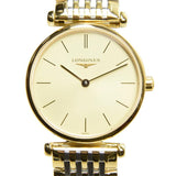  Shop Authentic Longines La Grande Classique Quartz Gold Dial Two Tone Mesh Bracelet Watch for Women - L4.209.2.32.7 - Luxxuri