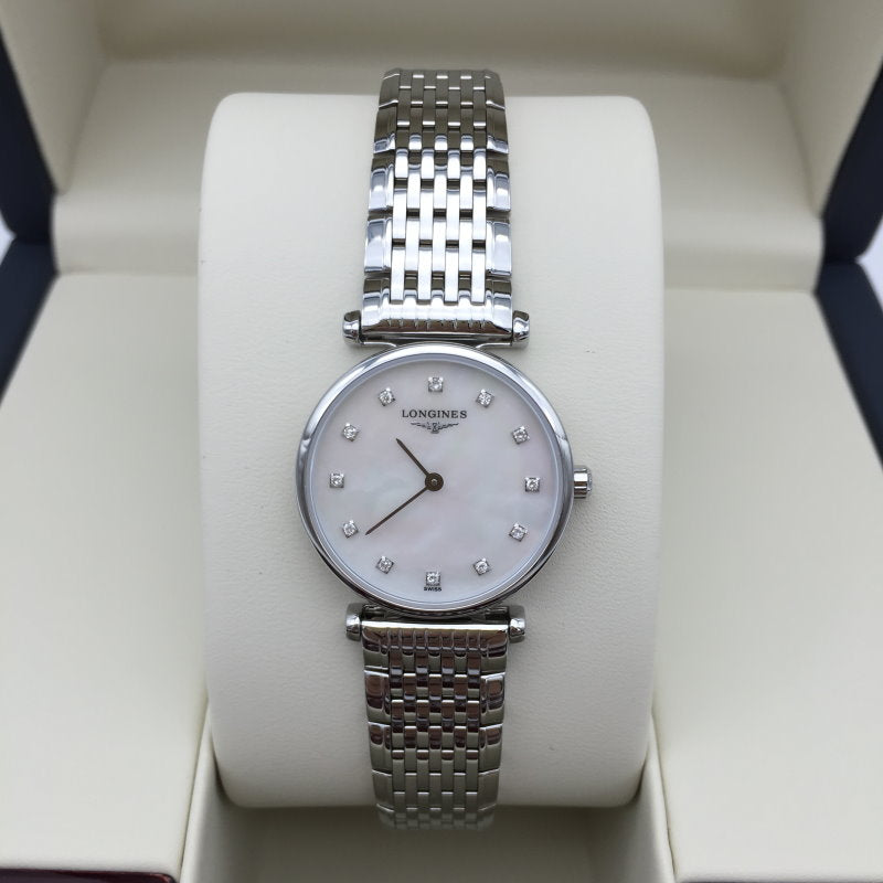  Shop Authentic Longines La Grande Classique Diamonds White Dial Silver Steel Strap Watch for Women - L4.209.4.87.6 - Luxxuri