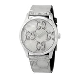  Shop Authentic Gucci G Timeless Quartz Grey Dial Grey Leather Strap Watch For Men - YA1264058 - Luxxuri