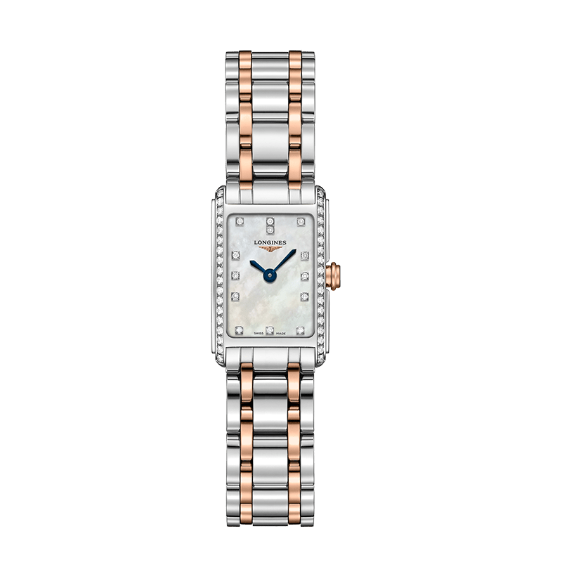  Shop Authentic Longines Dolcevita Diamonds Mother of Pearl White Dial Two Tone Steel Strap Watch for Women - L5.258.5.89.7 - Luxxuri