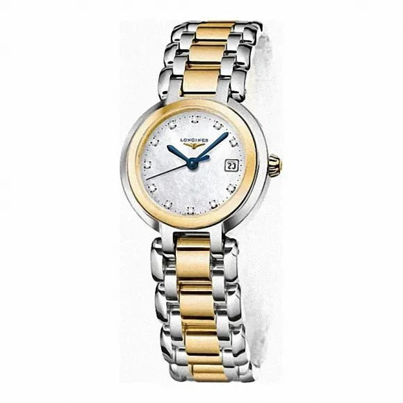 Shop Authentic Longines PrimaLuna Quartz Diamonds Mother of Pearl Dial Two Tone Steel Strap Watch for Women - L8.110.5.93.6 - Luxxuri