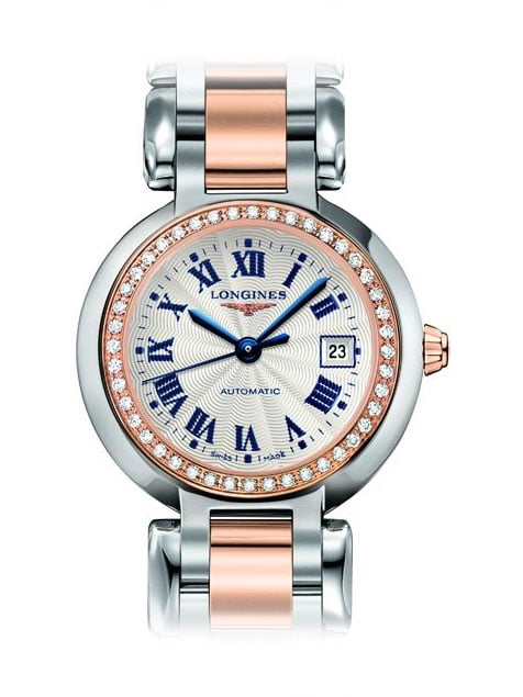  Shop Authentic Longines PrimaLuna Automatic Diamond 26.5mm Silver Dial Two Tone Steel Strap Watch for Women - L8.111.5.79.6 - Luxxuri