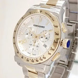  Shop Authentic Salvatore Ferragamo 1927 Chrono Silver Dial Two Tone Steel Strap Watch for Men - SFKZ00523 - Luxxuri
