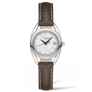  Shop Authentic Longines Equestrian Mother of Pearl Dial Brown Leather Strap Watch for Women - L6.136.4.87.2 - Luxxuri