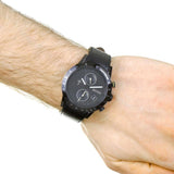  Shop Authentic Hugo Boss Rafale Chronograph Black Dial Black Leather Strap Watch For Men - 1513389 - Luxxuri