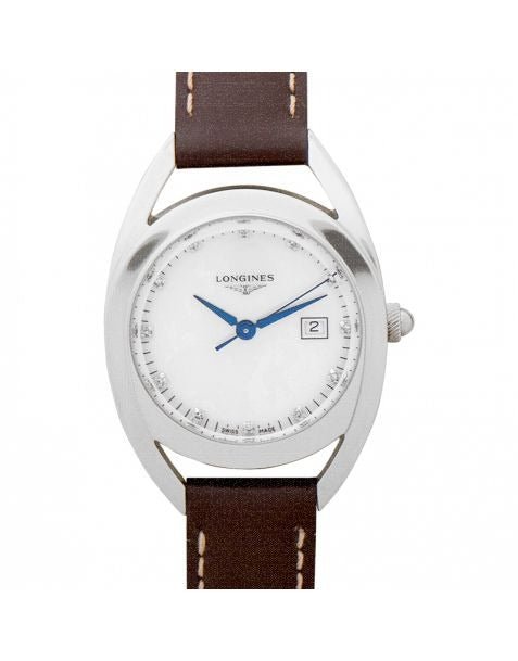  Shop Authentic Longines Equestrian Mother of Pearl Dial Brown Leather Strap Watch for Women - L6.136.0.87.2 - Luxxuri