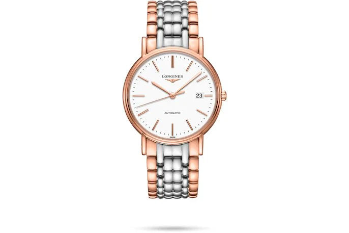  Shop Authentic Longines Presence 38.5mm Automatic White Dial Two Tone Steel Strap Watch for Men - L4.921.1.12.7 - Luxxuri