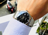  Shop Authentic Longines Record Black Dial Automatic Stainless Steel 40mm Watch for Men - L2.821.4.56.6 - Luxxuri