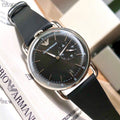  Shop Authentic Emporio Armani Aviator Quartz Black Dial Black Leather Strap Watch For Men - AR11336 - Luxxuri