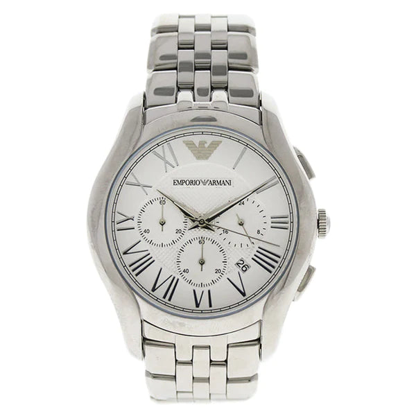 Shop Authentic Emporio Armani Velente Chronograph Quartz Silver Dial Silver Steel Strap Watch For Men - AR1702 - Luxxuri