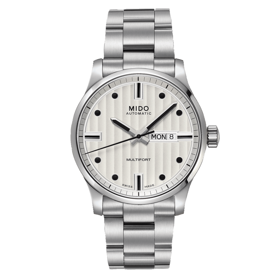 Mido Multifort Automatic Silver Dial Silver Steel Strap Watch For Men - M005.430.11.031.80