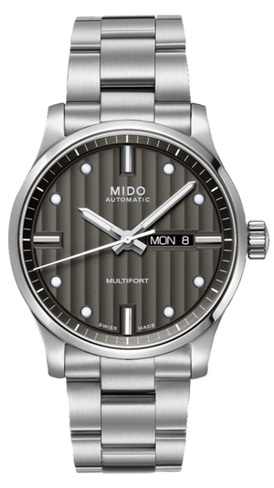  Shop Authentic Mido Multifort Automatic Gray Dial Silver Steel Strap Watch For Men - M005.430.11.061.80 - Luxxuri