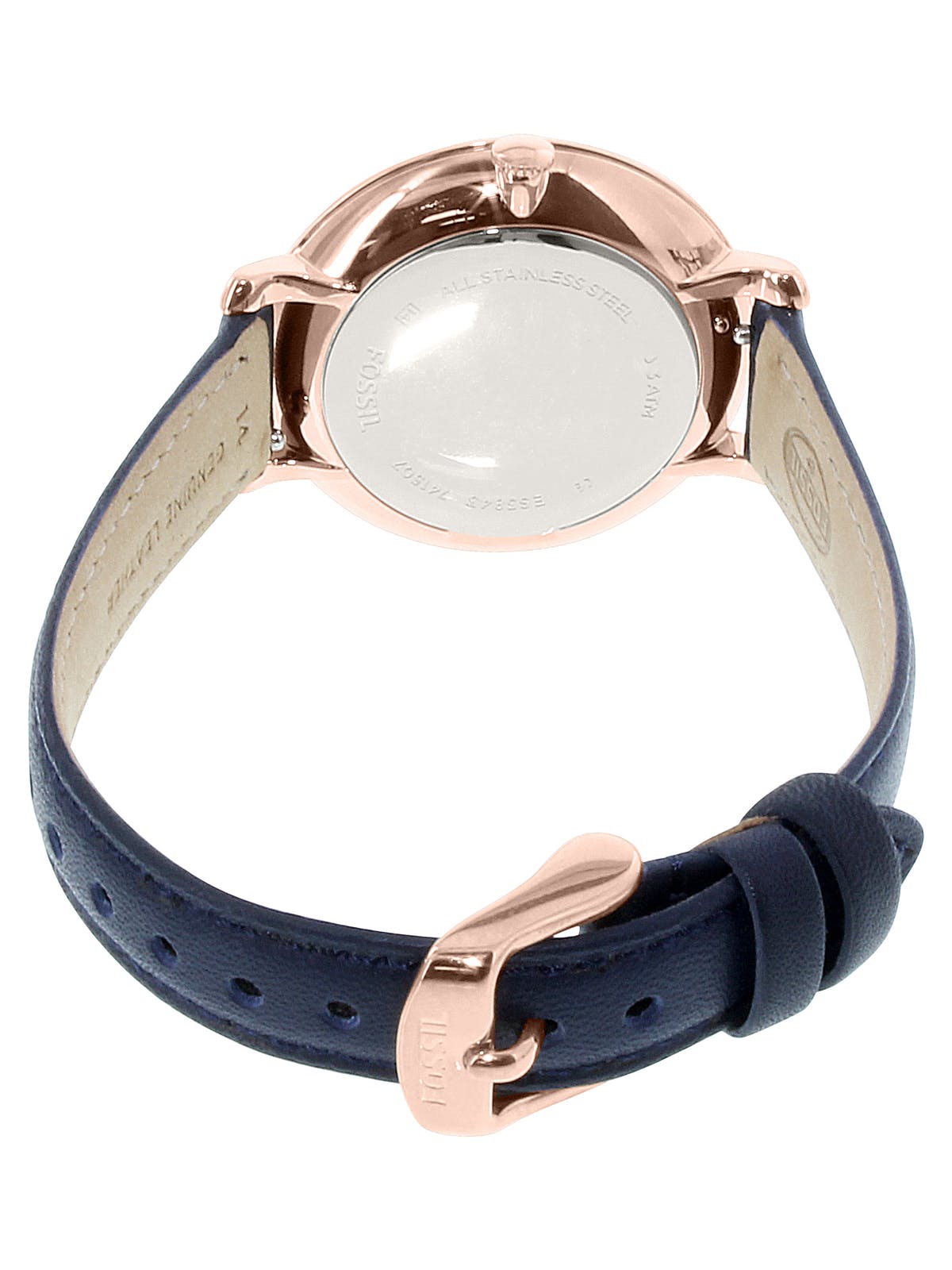  Shop Authentic Fossil Jacqueline White Dial Blue Leather Strap Watch for Women - ES3843 - Luxxuri