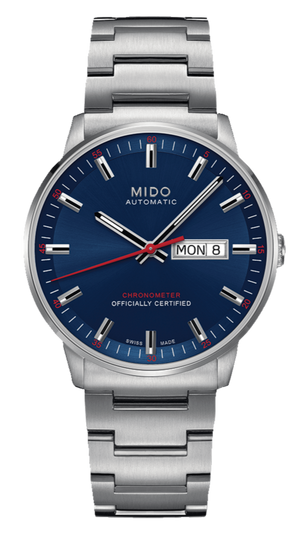  Shop Authentic Mido Commander II Automatic Chronometer Blue Dial Silver Steel Strap Watch For Men - M021.431.11.041.00 - Luxxuri