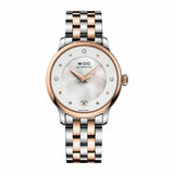  Shop Authentic Mido Baroncelli III Automatic Mother of Pearl White Dial Two Tone Steel Strap Watch For Women - M7600.9.69.1 - Luxxuri