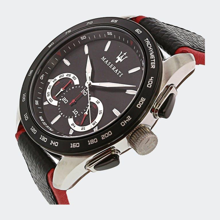  Shop Authentic Maserati Traguardo Black Dial Black Leather Strap Watch For Men - R8871612028 - Luxxuri