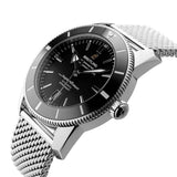  Shop Authentic Breitling Superocean Heritage B20 Automatic 46 Black Dial Silver Mesh Bracelet Watch for Men - AB2020121B1A1 - Luxxuri