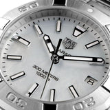  Shop Authentic Tag Heuer Aquaracer White Mother of Pearl Dial Watch for Women - WBD1311.BA0740 - Luxxuri