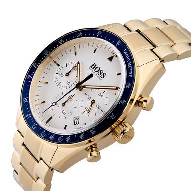  Shop Authentic Hugo Boss Trophy White Dial Gold Steel Strap Watch for Men - 1513631 - Luxxuri