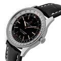  Shop Authentic Breitling Navitimer 1 Automatic 41mm Black Dial Black Leather Strap Mens Watch - A17326211B1P1 - Luxxuri