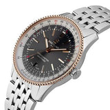  Shop Authentic Breitling Navitimer Automatic 41mm Grey Dial Silver Steel Strap Mens Watch - U17326211M1A1 - Luxxuri
