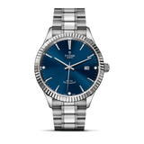 Shop Authentic Tudor Style Automatic Diamonds Blue Dial Silver Steel Strap Watch for Men - M12710-0017 - Luxxuri
