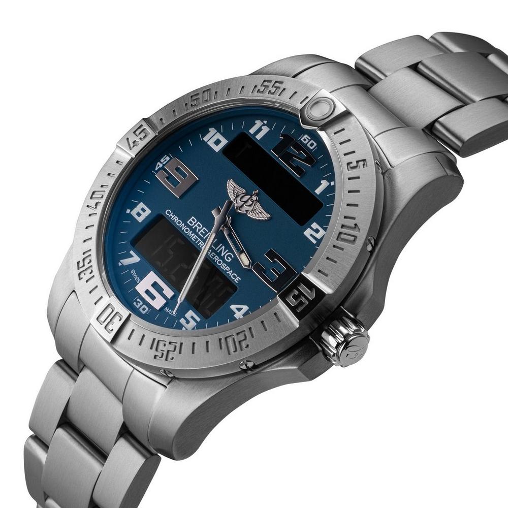  Shop Authentic Breitling Aerospace Evo Blue Dial Silver Steel Strap Watch for Men - E79363101C1E1 - Luxxuri