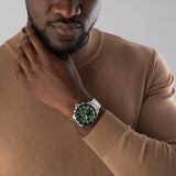  Shop Authentic Emporio Armani Diver Chronograph Green Dial Silver Steel Strap Watch For Men - AR11500 - Luxxuri