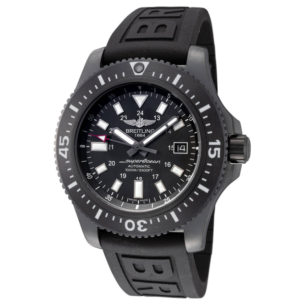 Shop Authentic Breitling Superocean 44mm Special Volcano Black Dial Black Rubber Strap Watch for Men - M17393131B1S1 - Luxxuri