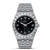 Shop Authentic Tudor Royal Automatic Diamonds Black Dial Silver Steel Strap Watch for Men - M28600-0004 - Luxxuri