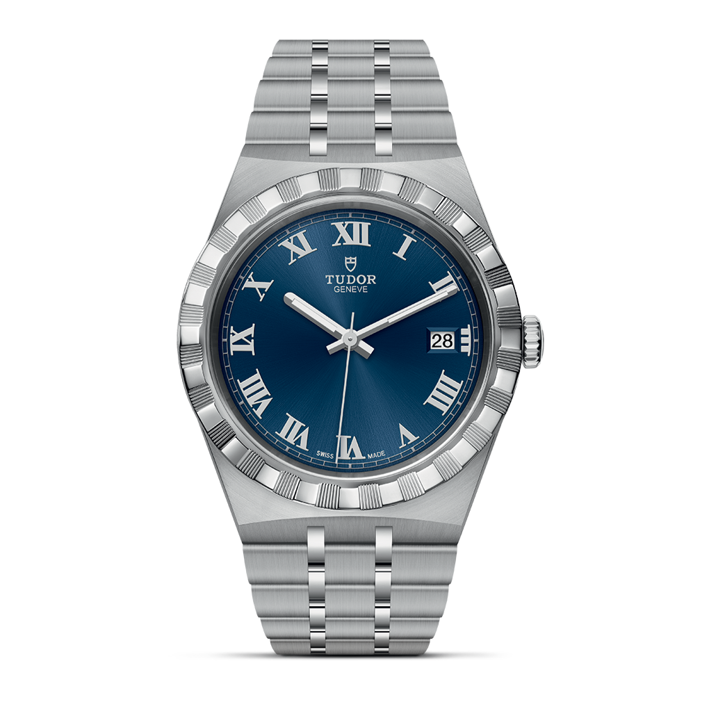  Shop Authentic Tudor Royal Automatic Blue Dial Silver Steel Strap Watch for Men - M28600-0005 - Luxxuri