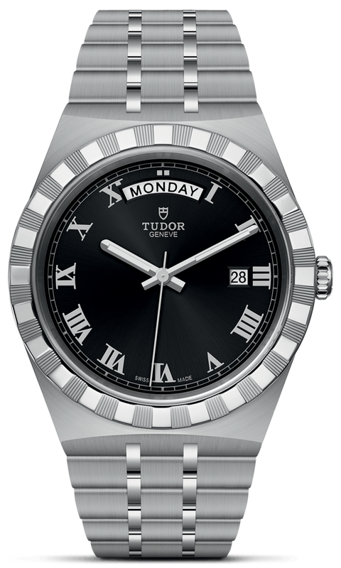  Shop Authentic Tudor Royal Automatic Black Dial Silver Steel Strap Watch for Men - M28600-0003 - Luxxuri