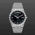 Tudor Royal Automatic Diamonds Black Dial Silver Steel Strap Watch for Men - M28600-0004