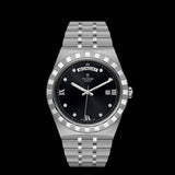  Shop Authentic Tudor Royal Automatic Diamonds Black Dial Silver Steel Strap Watch for Men - M28600-0004 - Luxxuri