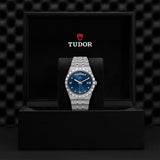  Shop Authentic Tudor Royal Automatic Diamonds Blue Dial Silver Steel Strap Watch for Men - M28600-0006 - Luxxuri