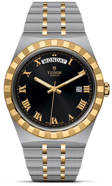 Tudor Royal Automatic Black Dial Two Tone Steel Strap Watch for Men - M28603-0003