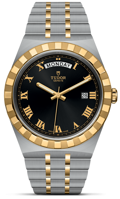  Shop Authentic Tudor Royal Automatic Black Dial Two Tone Steel Strap Watch for Men - M28603-0003 - Luxxuri