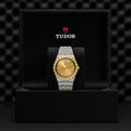 Tudor Royal Automatic Diamonds Gold Dial Two Tone Steel Strap Watch for Men - M28603-0006